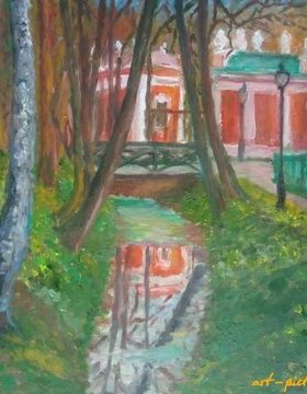 купить В Кусково масло, холст 