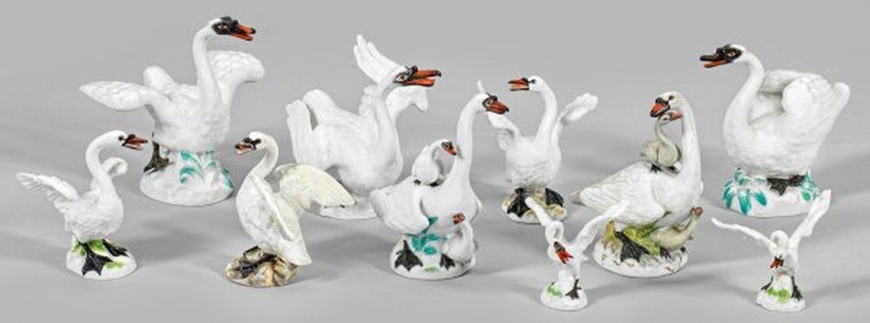 Коллекция фигурок лебедей Мейссен: детали и история