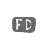 The stigma of the master of the cherries Johann Friedrich - Leningrad - initials "FD"