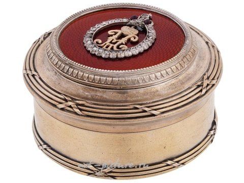 Russian silver, RUSSIAN GILT SILVER ENAMEL GEMS PRESENTATION BOX