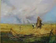 In the mouth of a new war, canvas, oil
