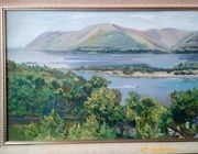 Volzhsky landscape, princess canvas, oil