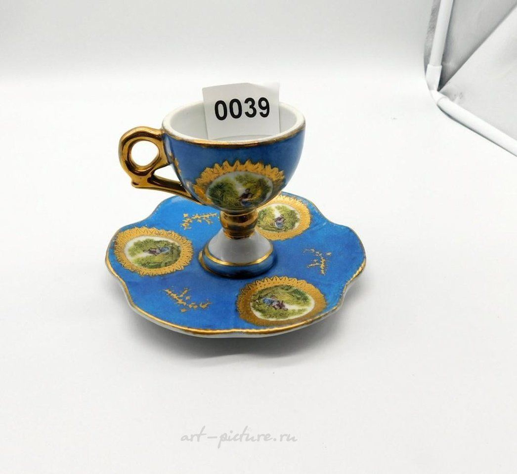 Royal Vienna Porcelain , DEMITASSIE CUP & SAUCER