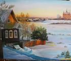 Статуэтка Winter dawn canvas, oil