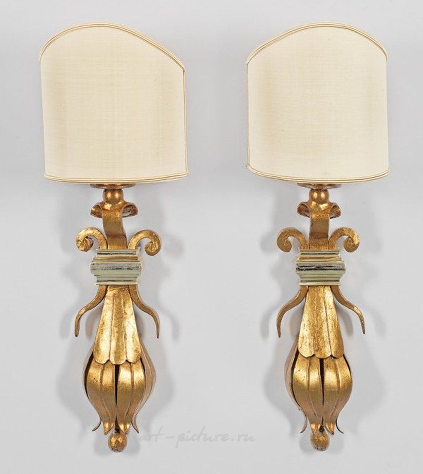 A couple of decorative wall lamps.