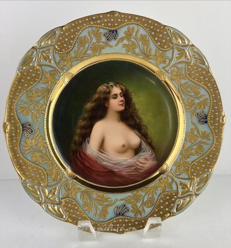 Royal Vienna Porcelain , ROYAL VIENNA PORTRAIT PLATE