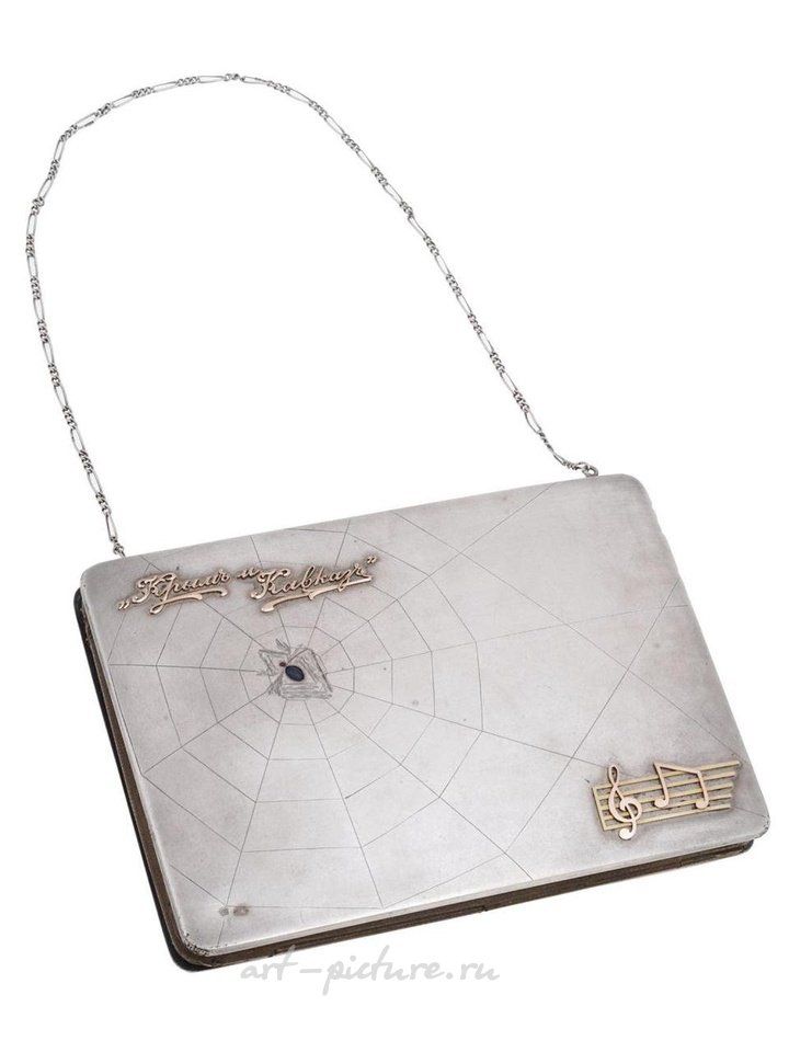Русское серебро , Женская сумочка на цепочке из российского серебра.