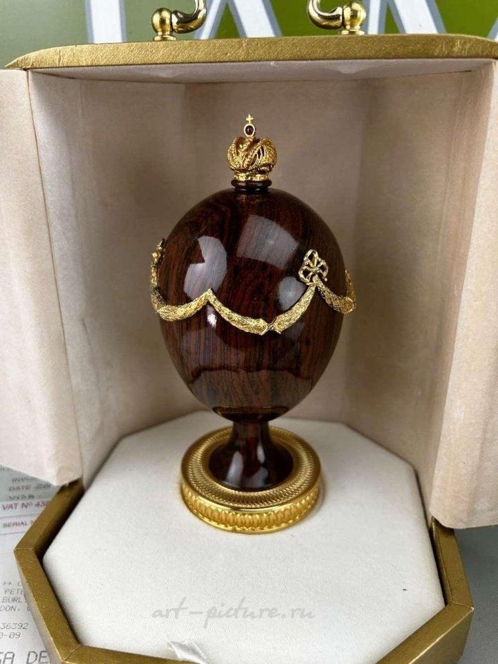 Русское серебро , Яйцо Theo Faberge Swag из 24-каратного золота, лимитированное издание 1985 года