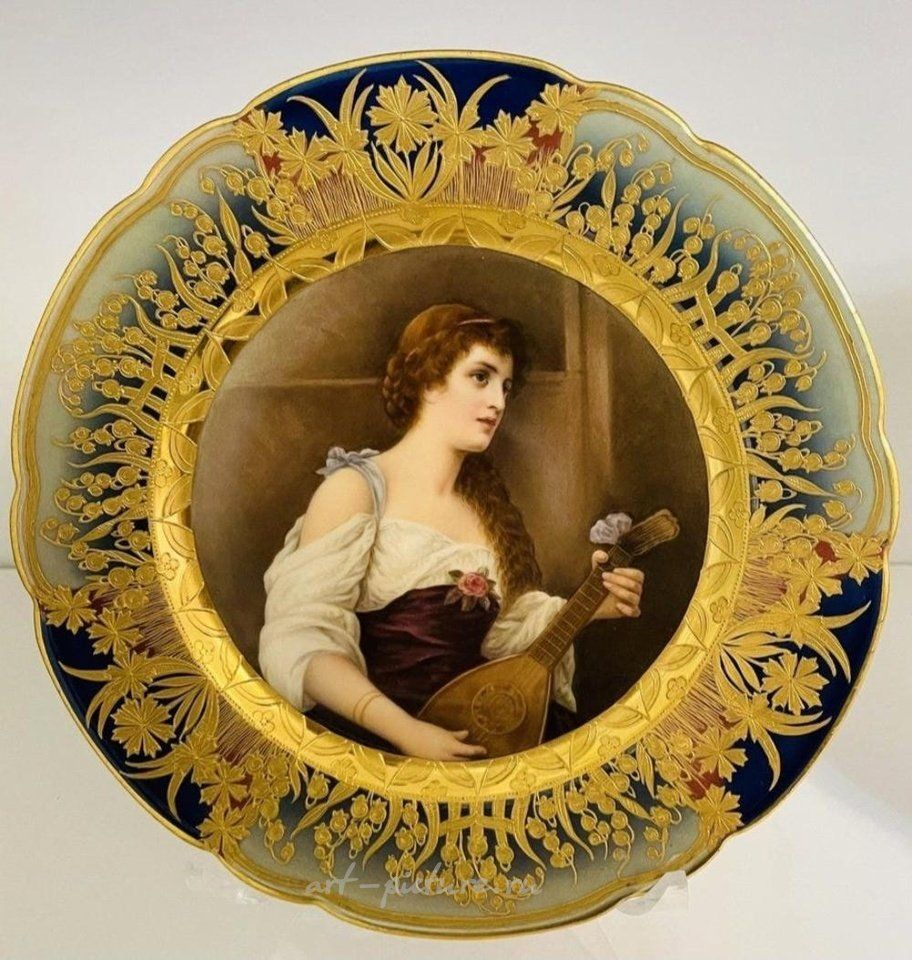 Royal Vienna Porcelain , 19TH C. ROYAL VIENNA PLATE