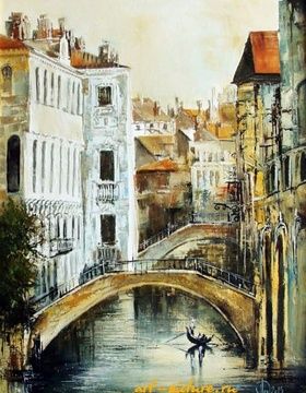 buy Venice channels oil, canvas