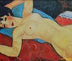 buy "Caryatid Reclining (copy of Amedeo Modigliani) canvas, oil."