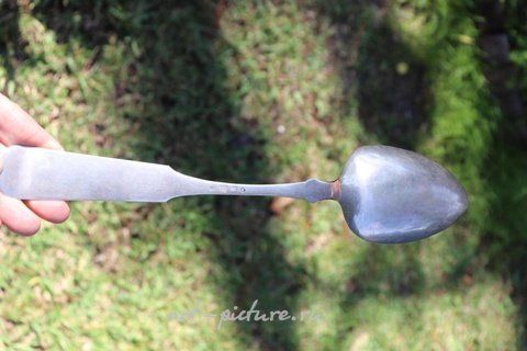 Russian silver, Magnificent Russian Silver spoon 130 g with two cornucopias,...