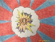 Pop Art paper, pencil
