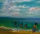 купить Купание детей. Бали масло, холст