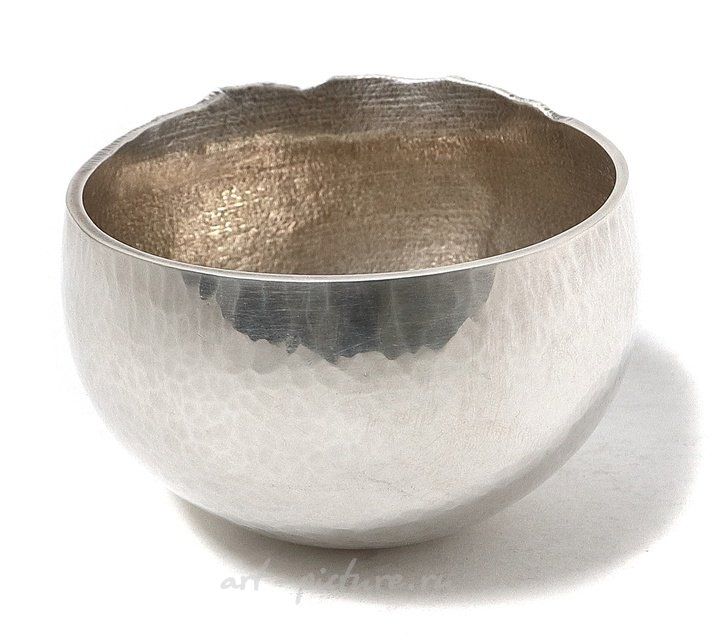Designer silver goblet - weeble. Sweden, 1985. Designer Karlheinz Sauer.