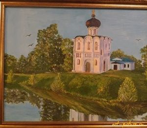 Oil cover, canvas on cardboard