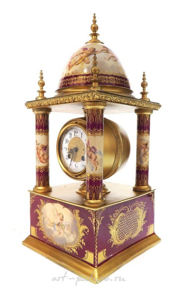 Royal Vienna Porcelain , Large 19th C. Royal Vienna Austrian Clock