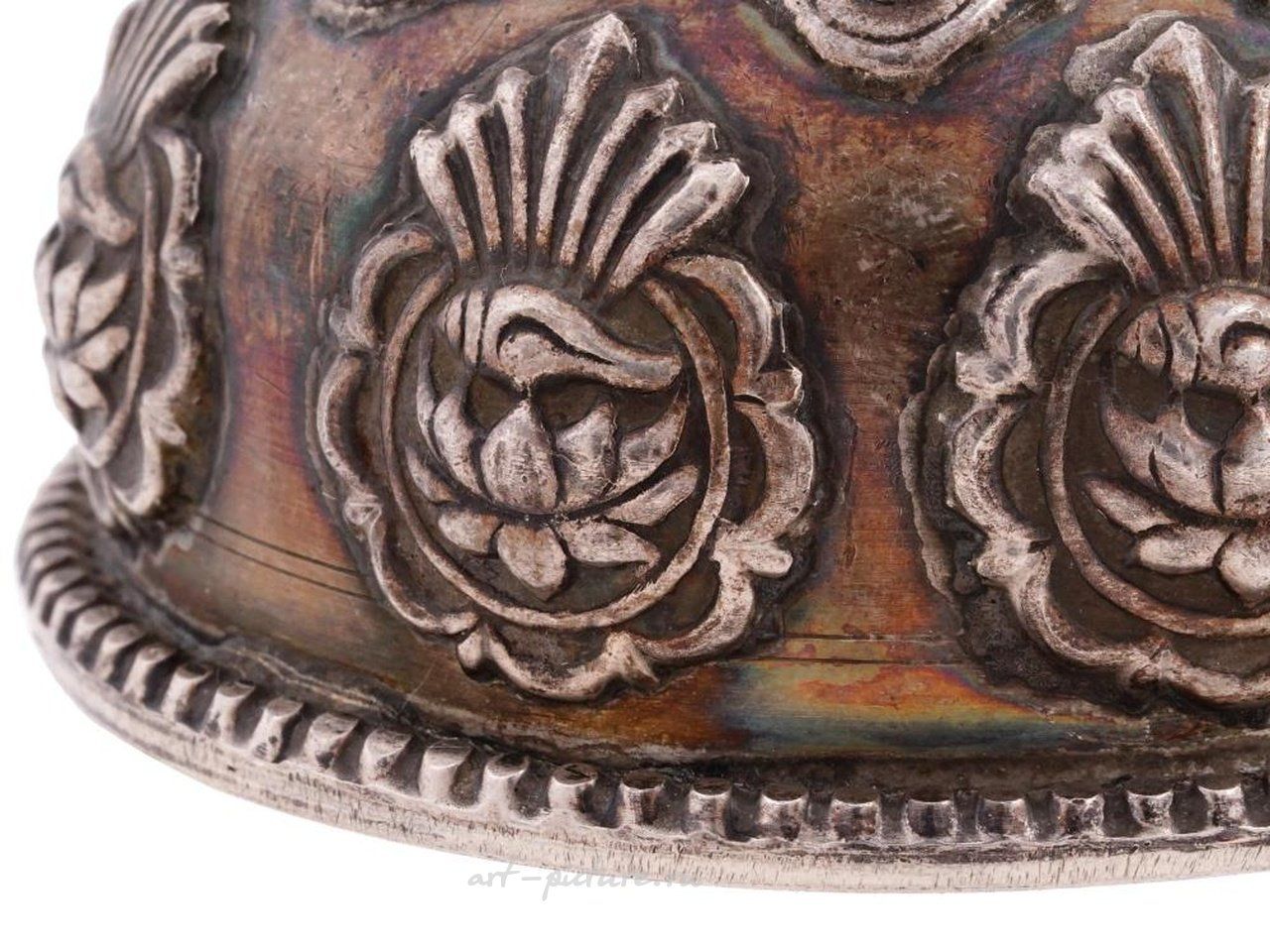 Русское серебро , Антикварный русский серебряный чернильный прибор, ручной работы из Бухары