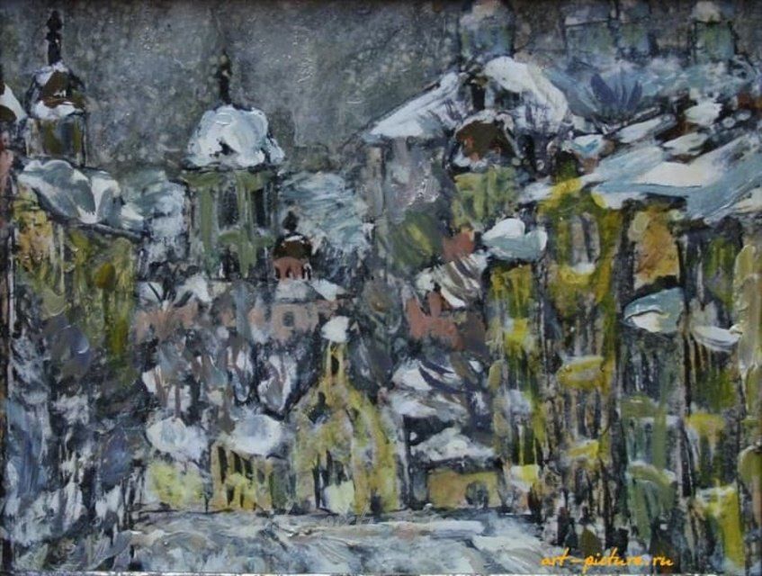 Смоленск, ул. Благовещенская. Картон, масло. 21 х 26 см