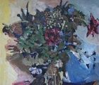 купить Букет с пионами. Холст, масло. 80 х 70 см