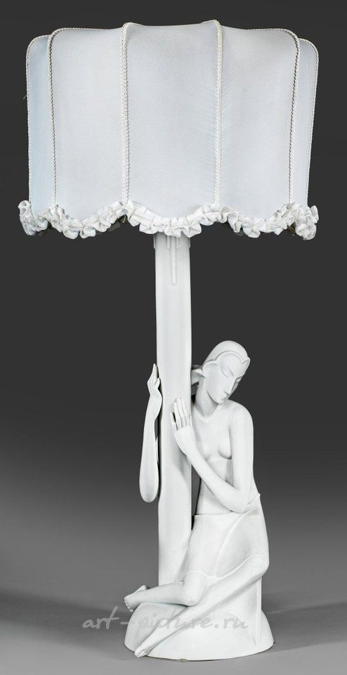 Great Art Deco table lamp by Gerhard Schliepstein.