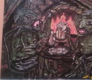 Tavern Trolls oil, canvas