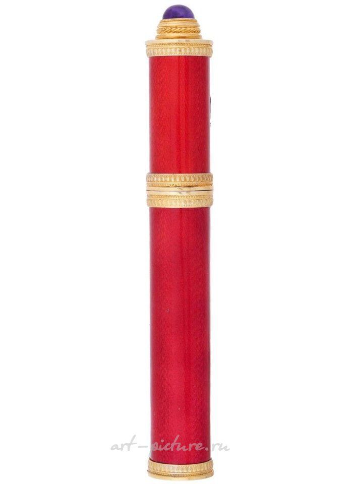 Russian silver , RUSSIAN GILT SILVER GUILLOCHE ENAMEL CIGAR CASE