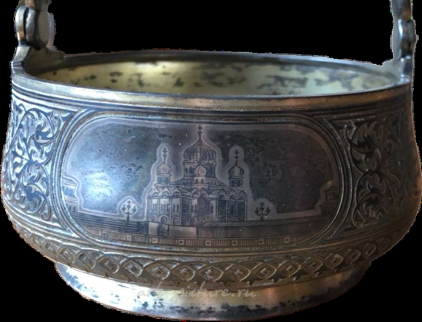 Серебряная ваза чернь, Семенов. Россия, 1908 - 1917 гг
