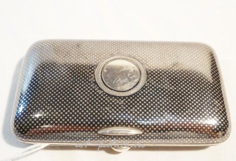 Russian silver, An antique Russian silver & Niello cigarette case having all...