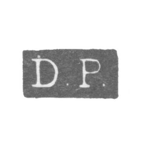 The stamp of the master Pragst Daniel Frederik - Leningrad - initials "D.P."