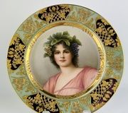 Фарфоровая тарелка с портретом Вагнера, около 1900 года