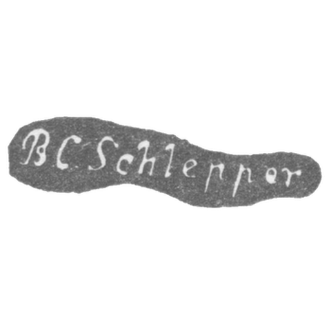 Claymo Master Schlepper Bertholdus Christian - Leningrad - initials of "BC.Schlepper"