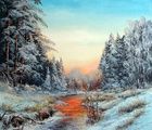 buy The translation of the text is: "Golden stream oil, canvas."