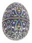 RUSSIAN 84 GILT SILVER ENAMEL EASTER EGG BOX