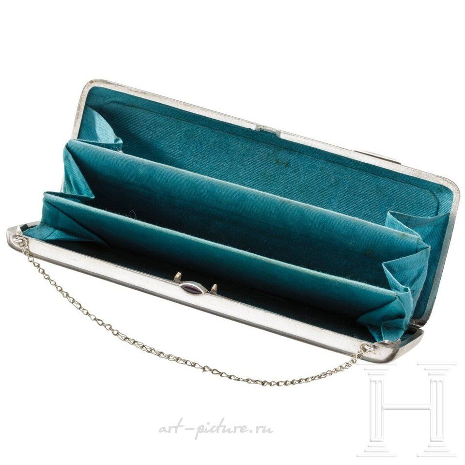 Russian silver , A Russian silver purse, Moscow, dated 1916