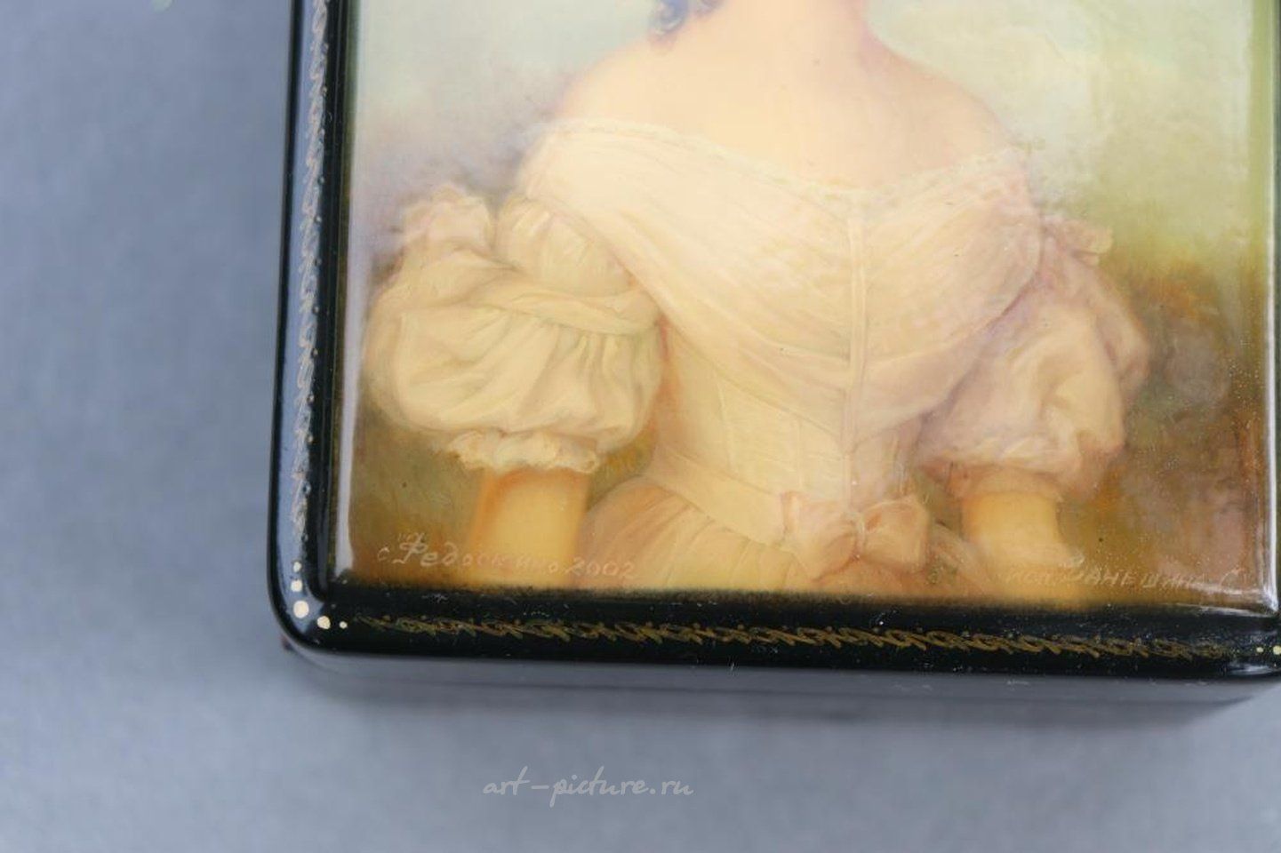 Русское серебро , Наталья Пушкина-Гончарова (1812-1863), русская лаковая миниатюра Федоскино