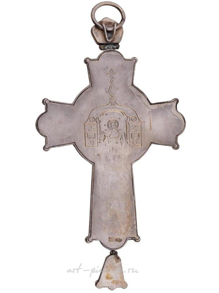 Русское серебро , Русская православная подвеска-крест из позолоченного серебра