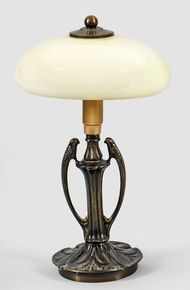французская бронзовая настольная лампа в стиле Арт Нуво