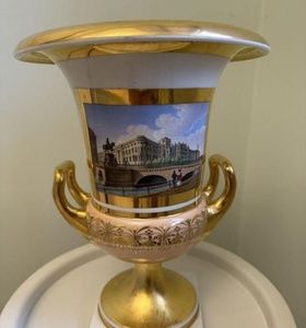 купить Ваза декоративная в виде кратера, в жанре «ведута» (архитектурные пейзажи) KPM