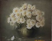 Flowers in a vase oil, canvas