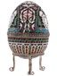 Серебряный подставка для яйца с эмалью клоизонне русского серебра 88