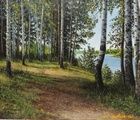 купить В тени масло, оргалит (ДВП) 