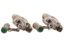 Русские манжетные пуговицы с бульдогом из позолоченного серебра и драгоценными камнями