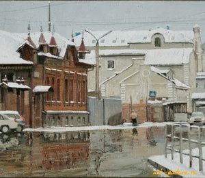 Old corners of Chelyabinsk.St.Labor.canvas, oil