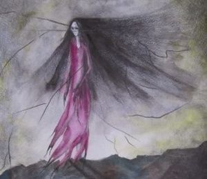 Loneliness of watercolor, pencil, watercolor paper