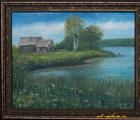 Статуэтка House by Lake Oil, canvas