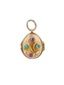 Русская серебряная подвеска-медальон в форме яйца с позолотой и драгоценными камнями