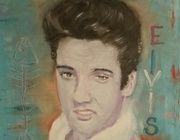 Elvis oil canvas