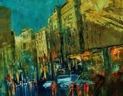 City oil, canvas