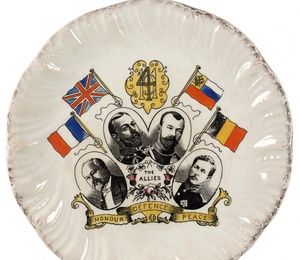Ceramic plate "Entente".Staffordshire, 1914.